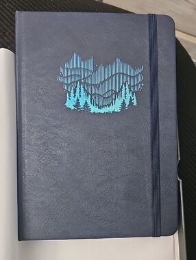 Archer & Olive Floral Journal + Navy Mountain Embossed Notebook